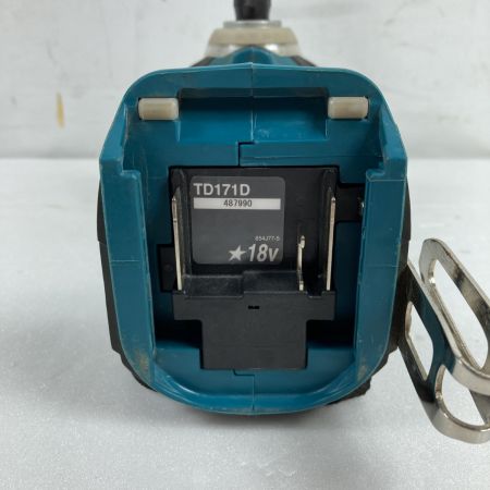  MAKITA マキタ 18V 充電式インパクトドライバ (バッテリ2個・充電器・ケース付） TD171 ブルー