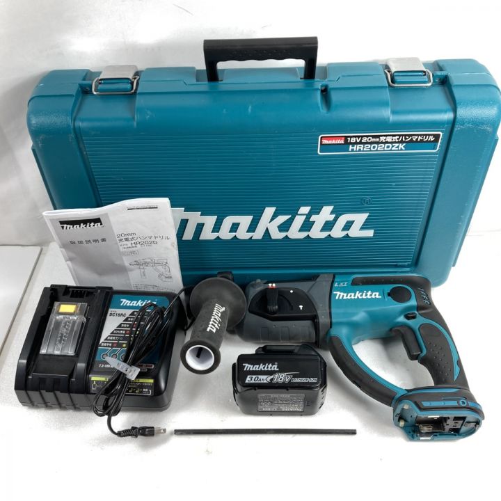 MAKITA マキタ 18V 20mm SDSプラス 充電式ハンマドリル バッテリ1個・充電器・ケース付 HR202D  ブルー｜中古｜なんでもリサイクルビッグバン