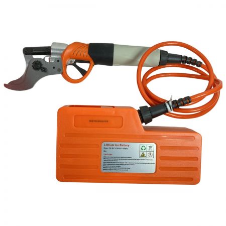  藤原電動 36V 電動電動剪定はさみ バッテリ・ケース付 レッド