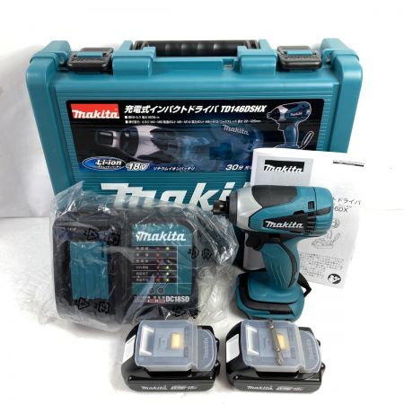  MAKITA マキタ 18V 充電式インパクトドライバ (バッテリ2個・充電器・ケース付） TD146DX ブルー