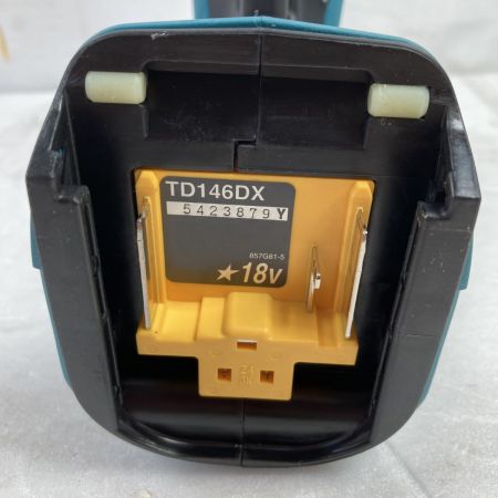  MAKITA マキタ 18V 充電式インパクトドライバ (バッテリ2個・充電器・ケース付） TD146DX ブルー