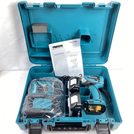  MAKITA マキタ 18V 充電式インパクトドライバ (バッテリ2個・充電器・ケース付） TD146DX ブルー