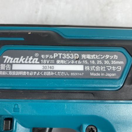  MAKITA マキタ 18V 15~35mm 充電式ピンタッカ ケース付 ※バッテリ・充電器なし PT353DZK ブルー