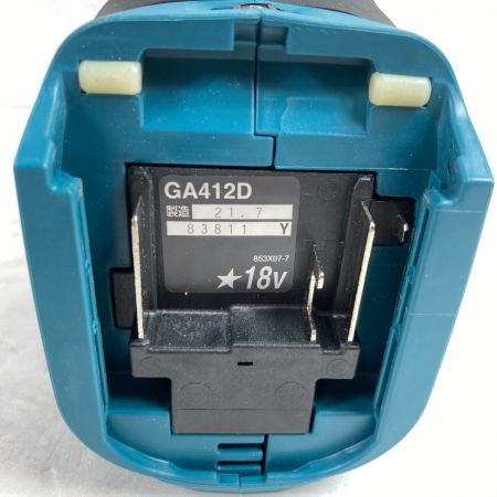  MAKITA マキタ 18V 100mm 充電式ディスクグラインダ (バッテリ1個・充電器付属） GA412D ブルー