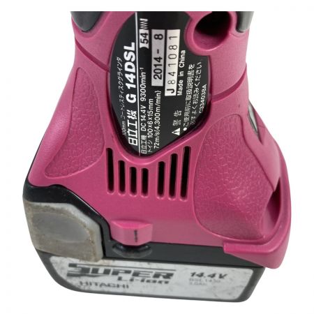  HITACHI 日立 14.4V 100mm コードレスディスクグラインダ （バッテリ1個・充電器・ケース付） G14DSL レッド