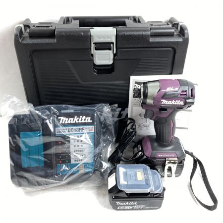  MAKITA マキタ 18V 充電式インパクトドライバ (バッテリ2個・充電器・ケース付） TD173DGXAP パープル