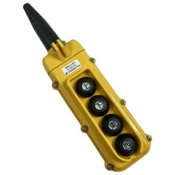 ＊＊ 新晃電機株式会社 天井クレーン ホイスト 押ボタン スイッチ 開閉器 本体のみ SBN-4-WA イエロー Sランク