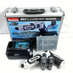 ＊＊ MAKITA マキタ 7.2V 充電式ペンインパクトドライバ (バッテリ2個・充電器・ケース付） TD022DSHXW ホワイト Cランク