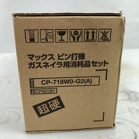  MAX マックス ピン打機 ガスネイラ用超硬ピン ガス缶2本&ピン1000本セット 製造年月日：2024/04/24 CP-718W0-G2-A