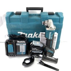 ＊＊ MAKITA マキタ 18V 100mm 充電式ディスクグラインダ (バッテリ2個・充電器・ケース付） GA418DRGX ブルー Bランク