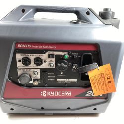＊＊ KYOCERA キョウセラ インバーター発電機 4サイクル (交流)100V-2.0kVA (直流)12V-8.0A 50/60Hz 20A EGI200 ブラック Sランク