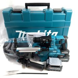 ＊＊ MAKITA マキタ 40Vmax 20mm  充電式ハンマドリル (バッテリ2個・充電器・ケース付）集じんシステム付 HR010GRDXV ブルー Sランク