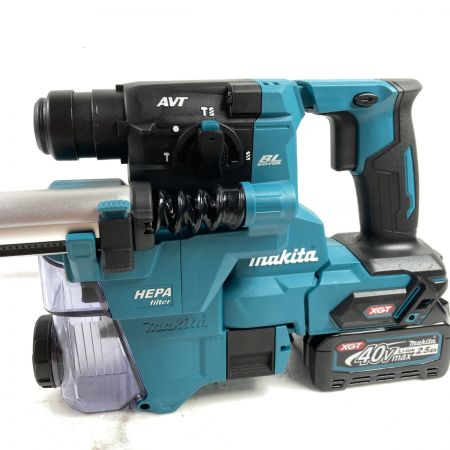  MAKITA マキタ 40Vmax 20mm  充電式ハンマドリル (バッテリ2個・充電器・ケース付）集じんシステム付 HR010GRDXV ブルー