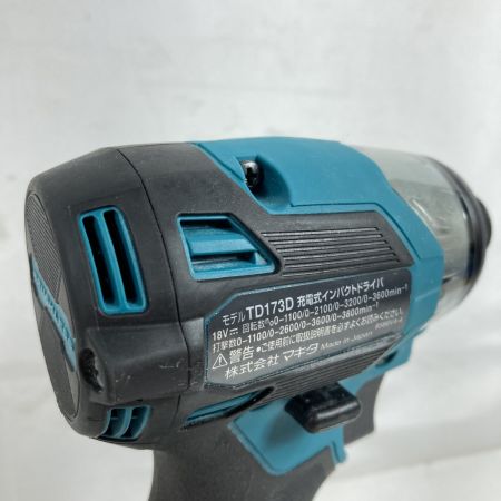  MAKITA マキタ 18V 充電式インパクトドライバ  バッテリ1個付属 ※充電器なし TD173D ブルー