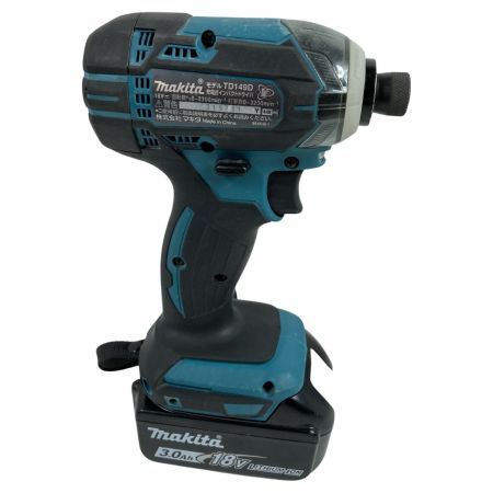  MAKITA マキタ 18V 充電式インパクトドライバ (バッテリ2個・充電器・ケース付） TD149DRFX ブルー