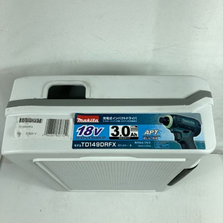  MAKITA マキタ 18V 充電式インパクトドライバ (バッテリ2個・充電器・ケース付） TD149DRFX ブルー