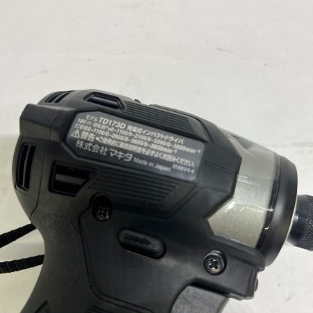  MAKITA マキタ 充電式インパクトドライバ 18V 6Ah バッテリ2本 充電器 ケース付 TD173DRGXB ブラック 未使用品