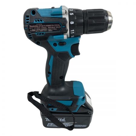  MAKITA マキタ 18V 充電式ドライバドリル （バッテリ2個・充電器・ケース付） DF487DRGX ブルー