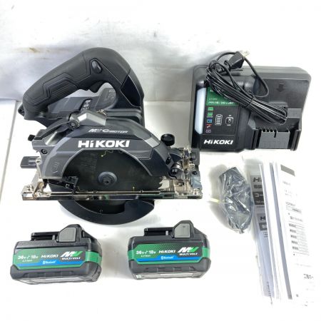  HiKOKI ハイコーキ 36V コードレス丸のこ 黒鯱 (バッテリ2個・充電器・ケース付） C3606DB(2XPSBZ) ブラック