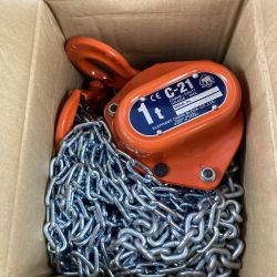 ＊＊ ELEPHANT エレファント チェーンブロック 1t/6m C21型 オレンジ Sランク