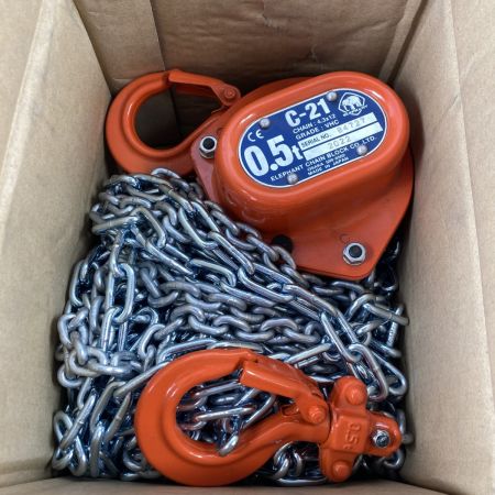  ELEPHANT エレファント チェーンブロック 0.5t/6m C21型 オレンジ