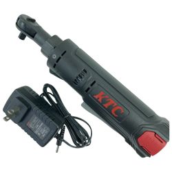 ＊＊ KTC ケーティーシー コードレスラチェット レンチ 9.5sq ※バッテリ1個・ACアダプタ付 JRE310 ブラック Bランク