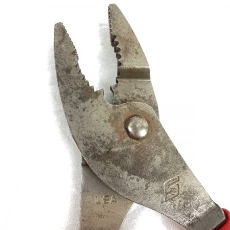  Snap-on スナップオン コンビネーション スリップジョイント プライヤー 47ACF レッド