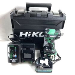 ＊＊ HiKOKI ハイコーキ 36V コードレスインパクトドライバ (バッテリ2個・充電器・ケース付） WH36DD(2XHLSZ) グリーン Sランク