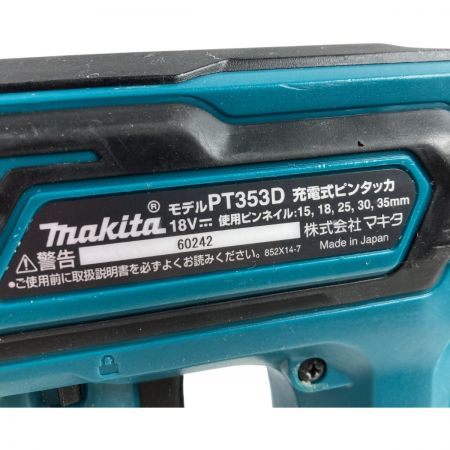  MAKITA マキタ 15~35mm 充電式ピンタッカ バッテリ1個付属 ※充電器なし PT353D ブルー