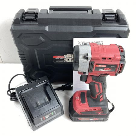  ASTRO PRODUCTS アストロプロダクツ 18V 充電式インパクトレンチ 350Nm 差込角12.7mm (バッテリ1個・充電器・ケース付)  IW876-350N-S レッド