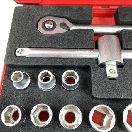  VESSEL ベッセル ウッディ ソケットレンチセット  3/8″sq) ケース入り HRW3002M-W レッド