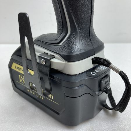  EARTH MAN アースマン 18V/3.0Ah 充電式インパクトレンチ 12.7sq ※バッテリ1個・充電器・ケース付 IW-180LiB グレー
