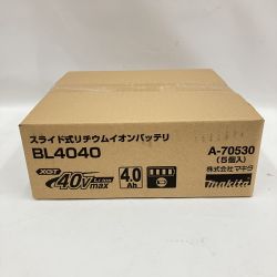 〇〇 MAKITA マキタ スライド式 リチウム イオン バッテリ 40V MAX 4.0Ah BL4040 5個入 A-73857 グリーン 未開封品 Nランク