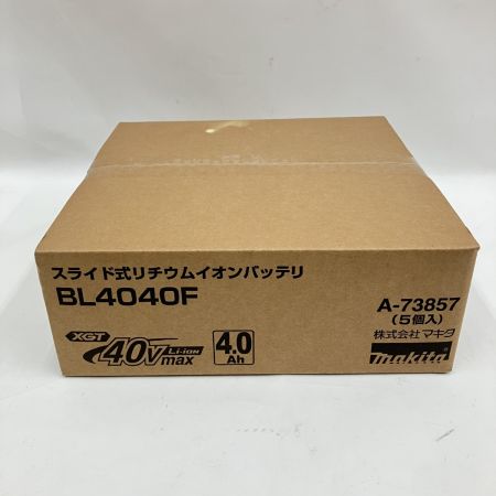  MAKITA マキタ スライド式 リチウム イオン バッテリ 40V MAX 4.0Ah BL4040 5個入 A-73857 ブラック 未開封品