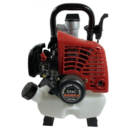  ASABA 麻場 灌水エンジンポンプ 最大揚程35ｍ 口径25ｍｍ ホース＆ストレーナ付属 箱付 AKP-250D レッド