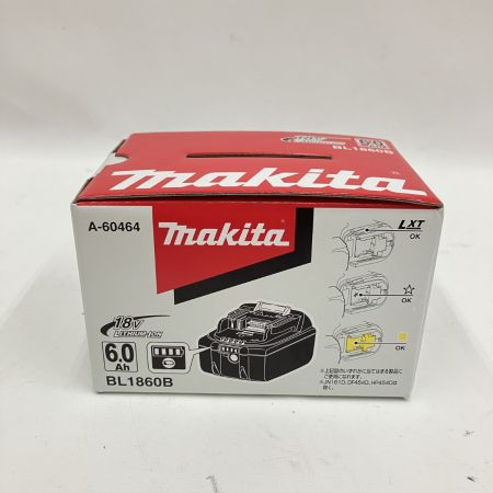  MAKITA マキタ 18V 6.0Ah リチウム イオン バッテリ BL1860B ブラック 未使用品