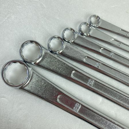  TONE トネ 15° ロングメガネレンチセット 6本組 ケース付 M156 シルバー