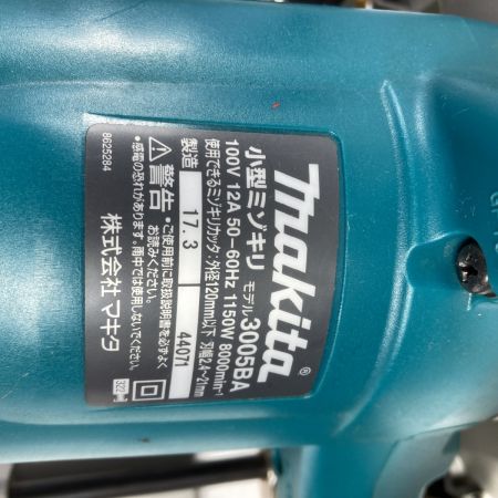  MAKITA マキタ 120mm 小型ミゾキリ コード式 本体のみ 3005BA ブルー