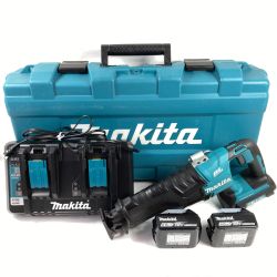 ＊＊ MAKITA マキタ 36V(18V+18V) 充電式レシプロソー  (バッテリ2個・充電器・ケース付） JR360D ブルー Bランク