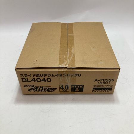 MAKITA マキタ スライド式 リチウム イオン バッテリ 40V MAX 4.0Ah A-70530 ブラック 5個入 BL4040