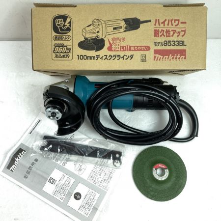  MAKITA マキタ 100mm ディスクグラインダ 低速高トルク 960W コード式 9533BL ブルー