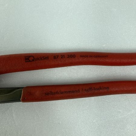  KNIPEX クニペックス ウォーターポンププライヤ 8721 300 レッド