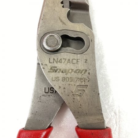  Snap-on スナップオン ロングノーズジョイントプライヤー LN47ACF レッド