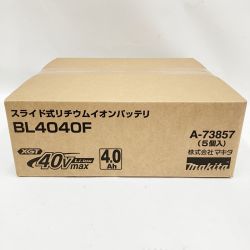 〇〇 MAKITA マキタ スライド式 リチウム イオン バッテリ 40V MAX 4.0Ah A-70530 5個入 BL4040 ブラック 未開封品 Nランク