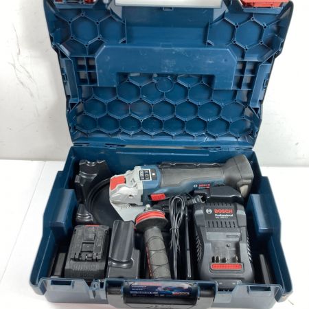  BOSCH ボッシュ 18V コードレスディスクグラインダ (バッテリ1個・充電器・ケース付) GWX18V-10SC ネイビー