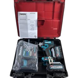 ＊＊ MAKITA マキタ 40Vmax 充電式インパクトレンチ (バッテリ2個・充電器・ケース付） TW004GRDX ブルー Sランク