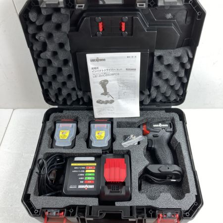  UBERMANN 18V 充電式インパクトドライバー (バッテリ2個・充電器・ケース付） UB18VIDⅡ50BPCG ブラック