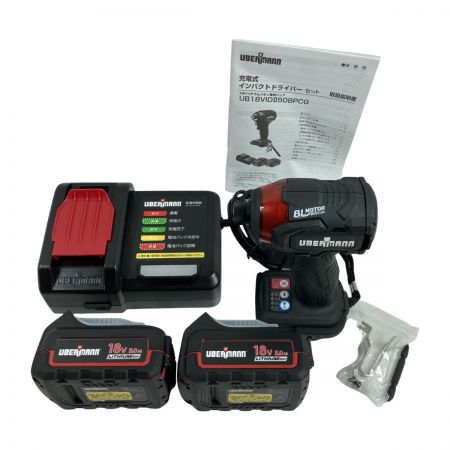  UBERMANN 18V 充電式インパクトドライバー (バッテリ2個・充電器・ケース付） UB18VIDⅡ50BPCG ブラック