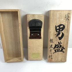 ＊＊ 男盛 鉋 カンナ 「男盛」 龍進斉作 刃幅80mm 木箱付 (3) Bランク