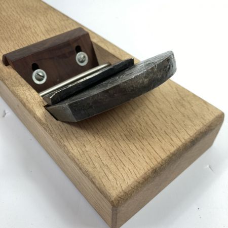  男盛 鉋 カンナ 「男盛」 龍進斉作 刃幅80mm 木箱付 (2)